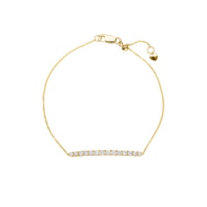 0.51 carats diamants bracelet or jaune 750/18 ct