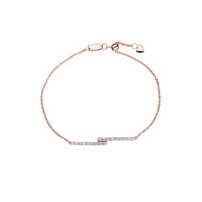0.51ct Diamond Bracelet 750/18 K Rose Gold