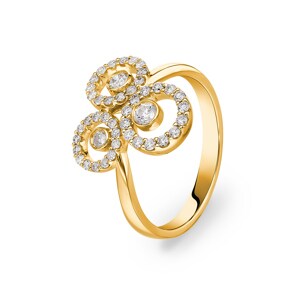 0.51 Karat Diamantring 750/18 K Gelbgold