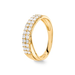 0.51 Karat Diamantring 750/18 K Gelbgold