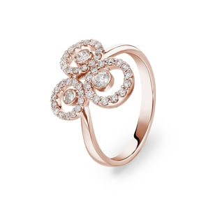 0.51 Karat Diamantring 750/18 K Roségold