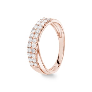 0.51 Karat Diamantring 750/18 K Roségold