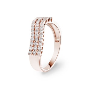0.54ct Diamond Ring 750/18 K Rose Gold