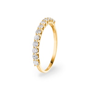 0.54 Karat Diamanten Mémoire Ring 750/18 K Gelbgold