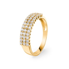 0.54 Karat Diamantring 750/18 K Gelbgold