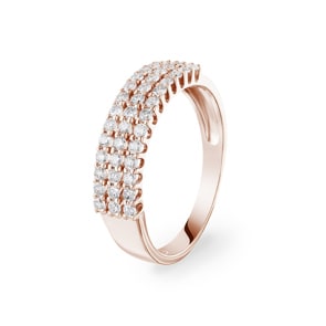 0.54 Karat Diamantring 750/18 K Roségold