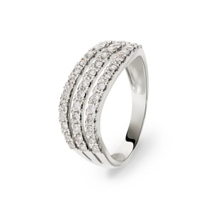 0.54 Karat Diamantring 750/18 K Weissgold