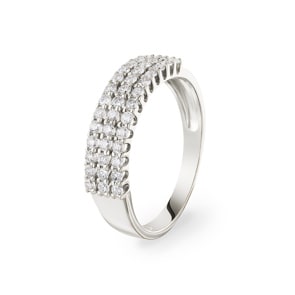 0.54 Karat Diamantring 750/18 K Weissgold