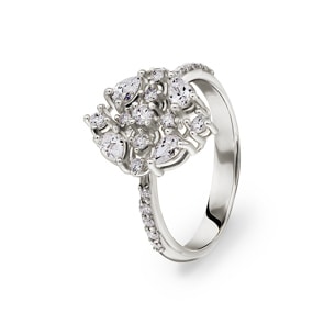 0.56 Karat Diamantring 750/18 K Weissgold