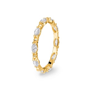 0.59 Karat Diamantring 750/18 K Gelbgold