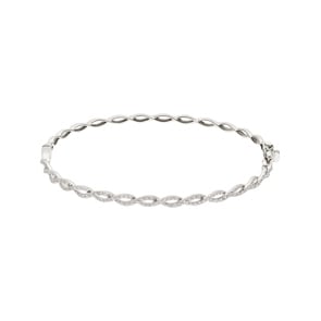 0.61 Karat Diamantarmreif 750/18 K Weissgold