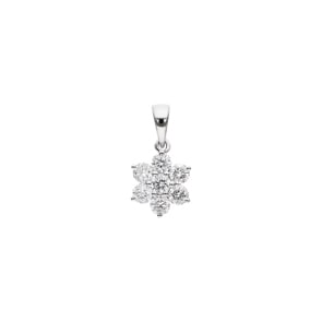 0.70 carats diamants pendetif or gris 750/18 ct