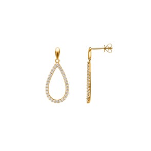 0.72 Karat Diamantohrhänger 750/18 K Gelbgold