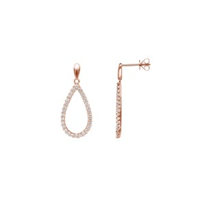 0.72 Karat Diamantohrhänger 750/18 K Roségold