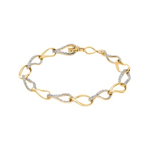 0.74 Karat Diamantarmband 750/18 K Gelbgold