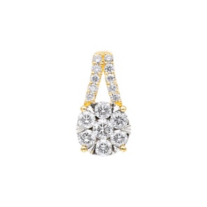 0.75 Karat Diamantanhänger 750/18 K Gelbgold