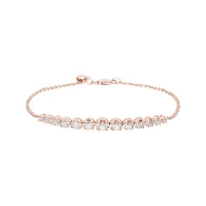 0.75 Karat Diamantarmband 750/18 K Roségold