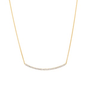 0.75 Karat Diamantencollier 750/18 K Gelbgold