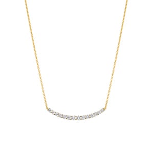 0.75 Karat Diamantencollier 750/18 K Gelbgold