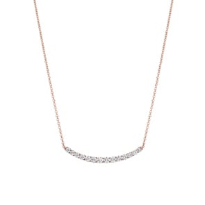 0.75 carats diamants collier or rosé 750/18 ct