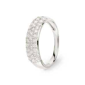 0.75 Karat Diamantring 750/18 K Weissgold