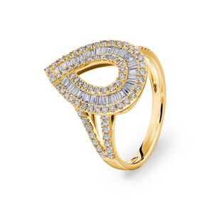 0.76 Karat Diamantring 750/18 K Gelbgold