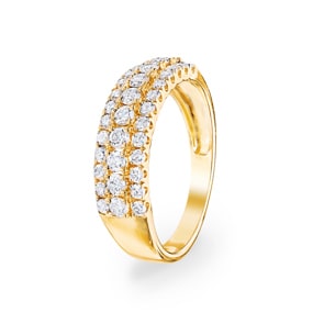 0.76 Karat Diamantring 750/18 K Gelbgold
