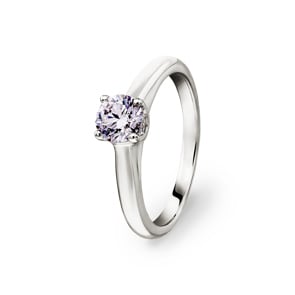 0.77ct Diamanten Solitärring 750/18 K Weissgold