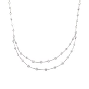 0.78 Karat Diamantencollier 750/18 K Weissgold