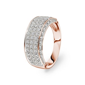 0.80 Karat Diamantring 750/18 K Roségold