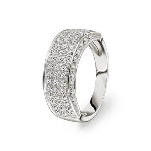 0.80 Karat Diamantring 750/18 K Weissgold