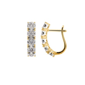 0.90 Karat Diamant-Kreolen 750/18 K Gelbgold