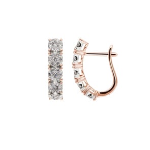 0.90 Karat Diamant-Kreolen 750/18 K Roségold