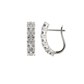 0.90 Karat Diamant-Kreolen 750/18 K Weissgold