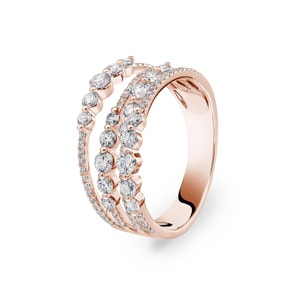 0.99 Karat Diamantring 750/18 K Roségold