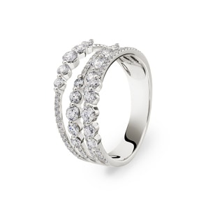 0.99 Karat Diamantring 750/18 K Weissgold