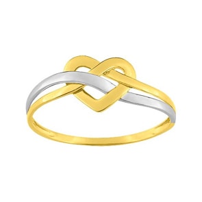 Damenring 750/18 K Gelbgold, Herz