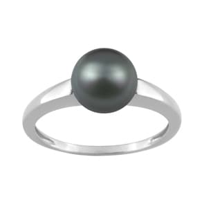 Damenring 750/18 K Weissgold mit Tahiti-Kulturperle 8mm