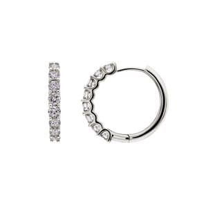 1.0 Karat Diamant-Kreolen 750/18 K Weissgold