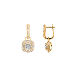 1.00 Karat Diamant-Kreolen 750/18 K Gelbgold