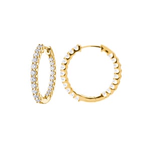 1.00 Karat Diamant-Kreolen 750/18 K Gelbgold Ø 20mm