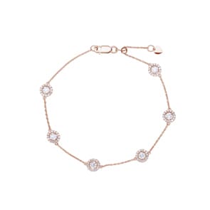 1.00 carats diamants bracelet or rosé 750/18 ct