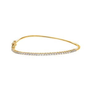 1.00 Karat Diamantarmreif geschwungen 750/18 K Gelbgold