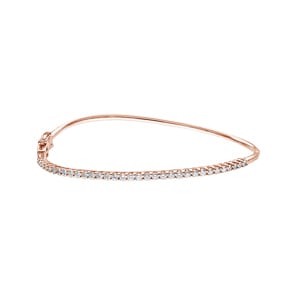 1.00 Karat Diamantarmreif geschwungen 750/18 K Roségold