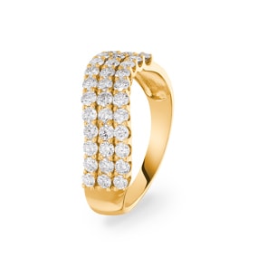 1.00 carats diamants bague or jaune 750/18 ct