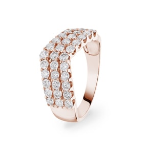 1.00 Karat Diamanten Damenring 750/18 K Roségold