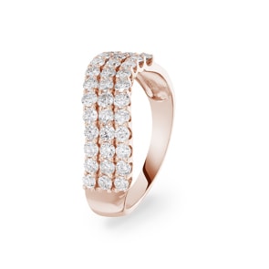 1.00 Karat Diamanten Damenring 750/18 K Roségold