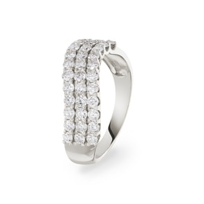 1.00 Karat Diamanten Damenring 750/18 K Weissgold
