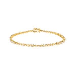 1.00 Karat Diamanten Tennisarmband 750/18 K Gelbgold