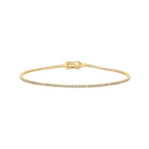 1.00ct Diamond Tennis Bracelet 750/18 K Yellow Gold
